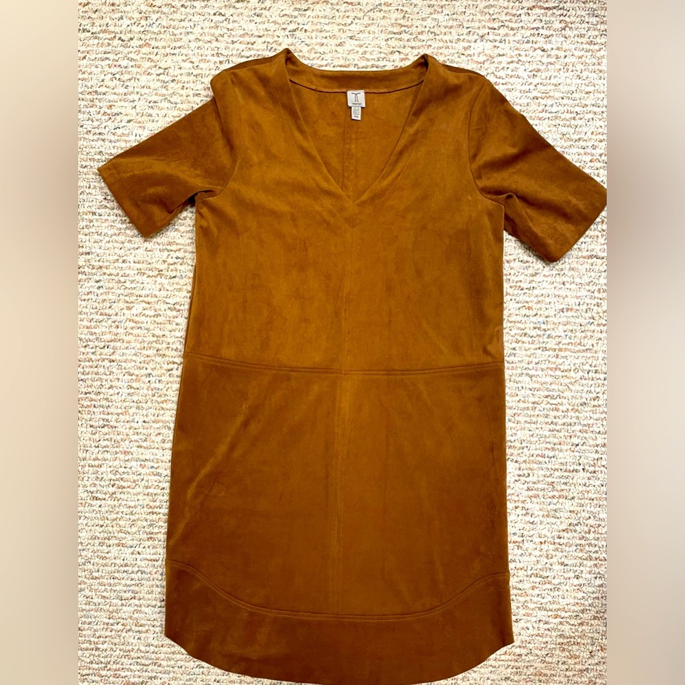 Faux suede dress